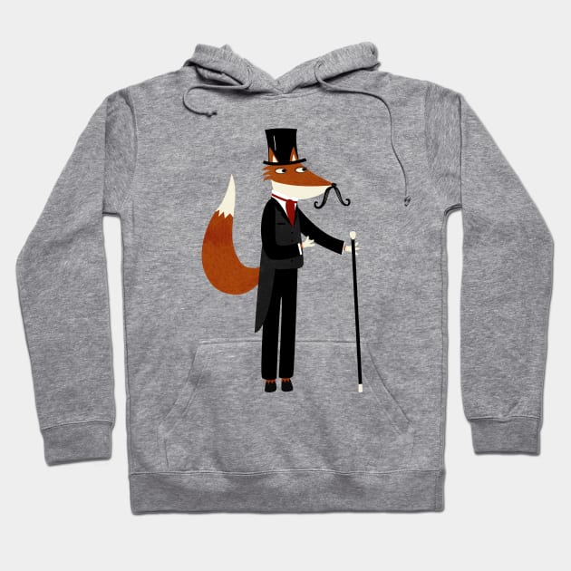 Gentleman Fox takes a Stroll Hoodie by NicSquirrell